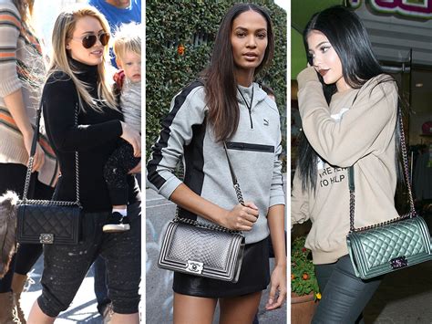 celebrity wearing chanel boy bag|chanel boy bag second hand.